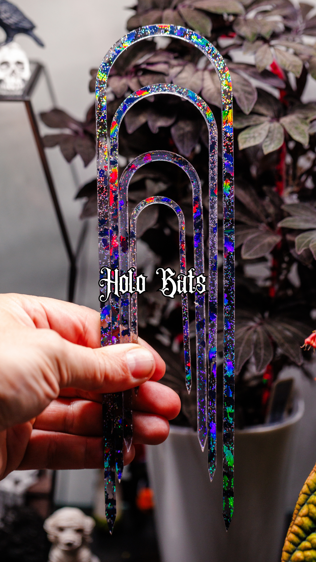 Holo Bats Trellis - 10" - 3"