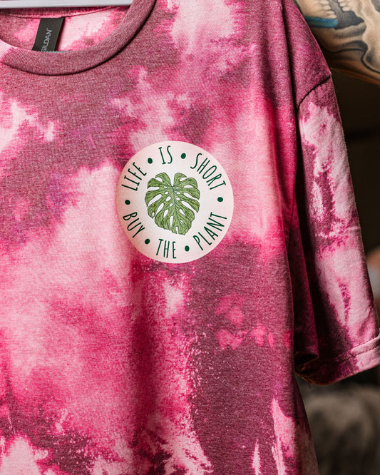 Life is short buy the plant bleached t-shirt